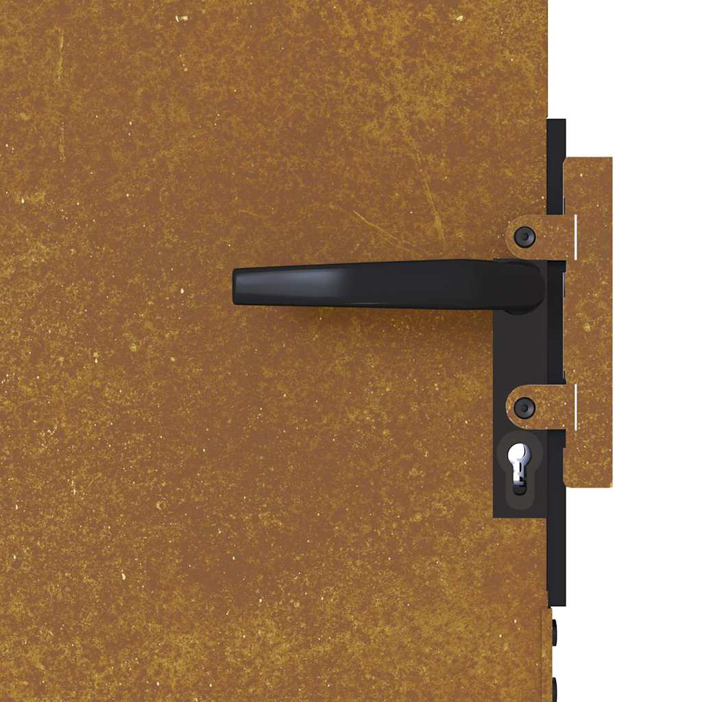 Hageport 85x125 cm cortenstål firkantet design