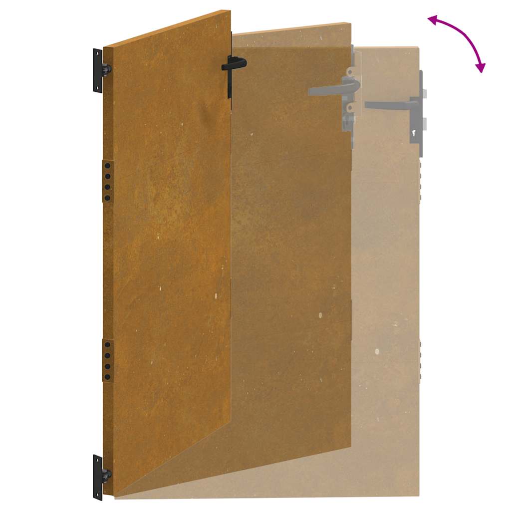 Hageport 85x125 cm cortenstål