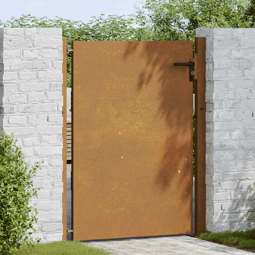 Hageport 100x125 cm cortenstål
