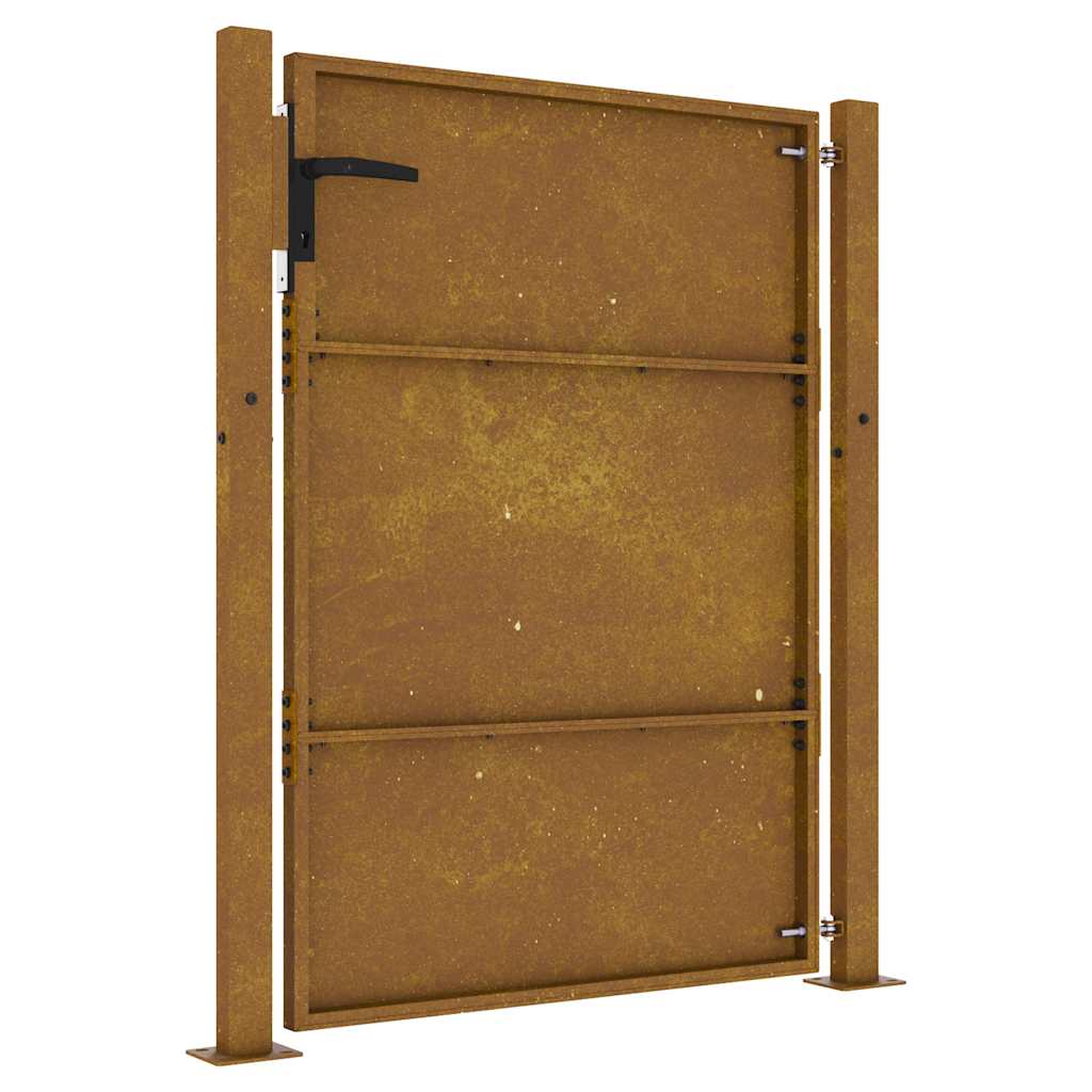Hageport 100x125 cm cortenstål