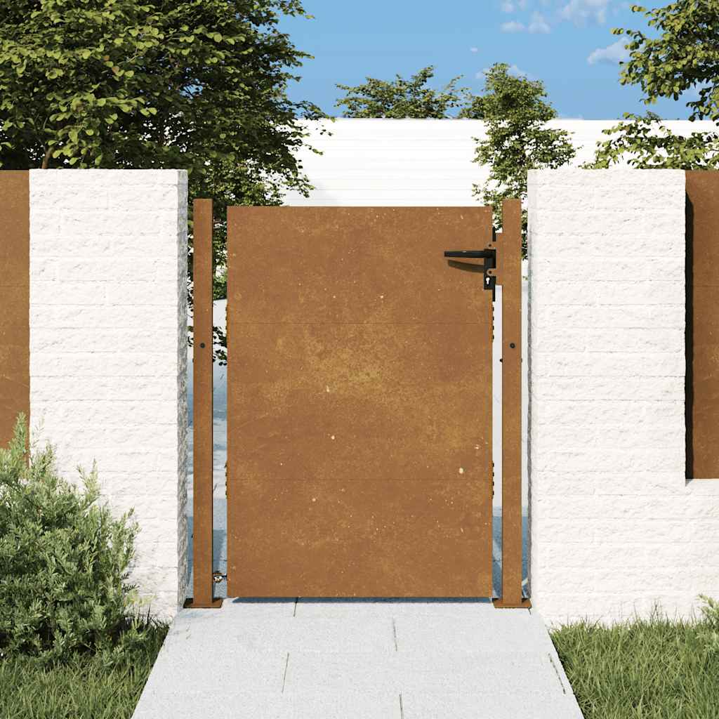Hageport 100x125 cm cortenstål