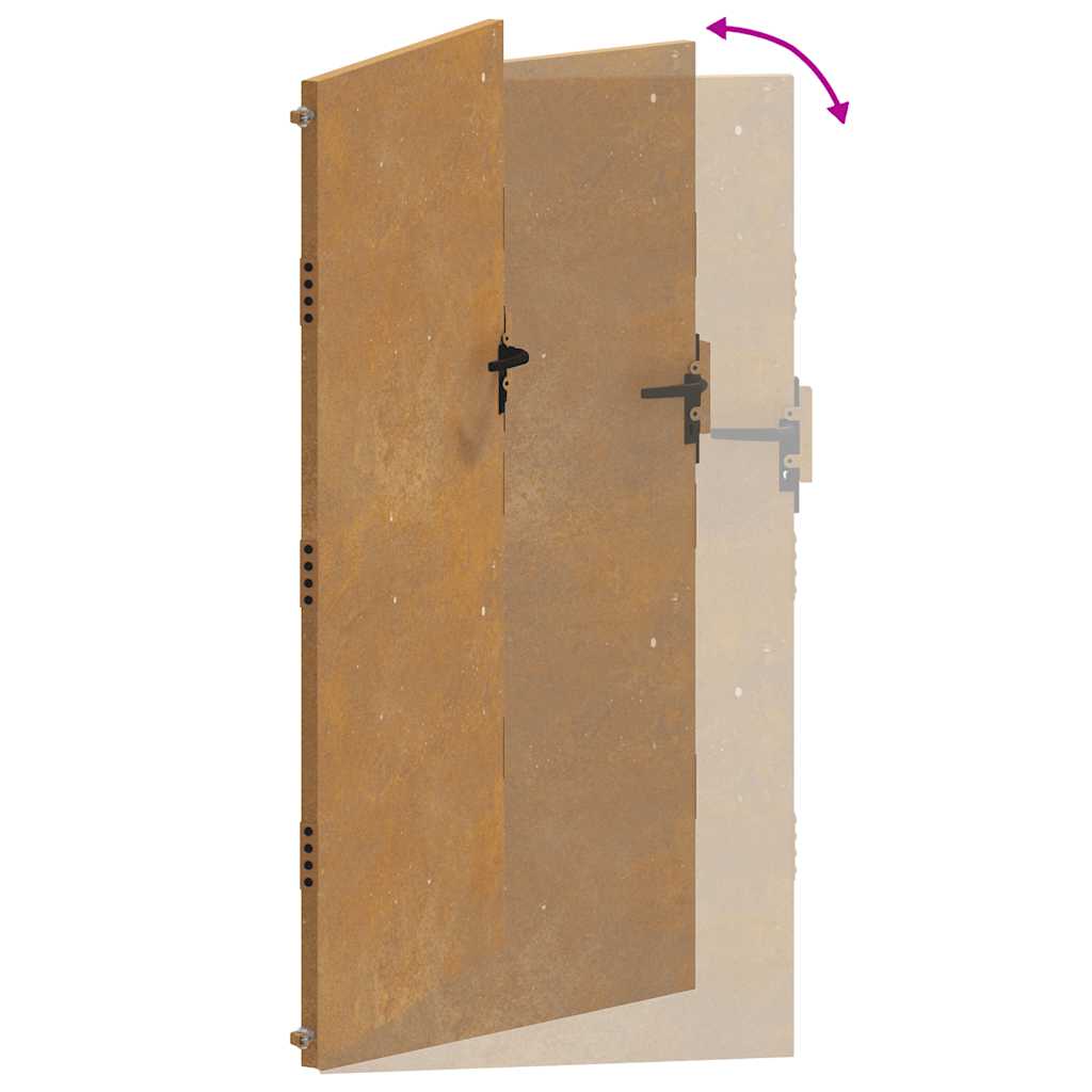 Hageport 100x175 cm cortenstål