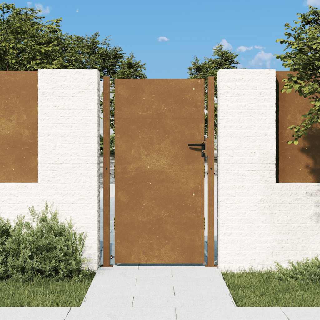 Hageport 100x200 cm cortenstål