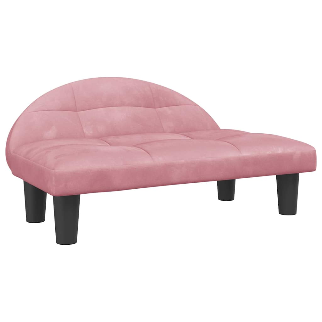 Hundeseng rosa 70x52x30 cm fløyel