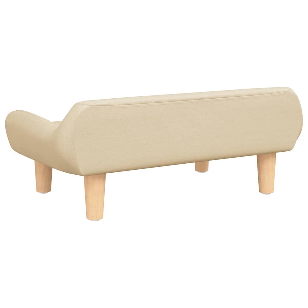 Hundeseng Kremfarget 70x40x24 cm Stoff