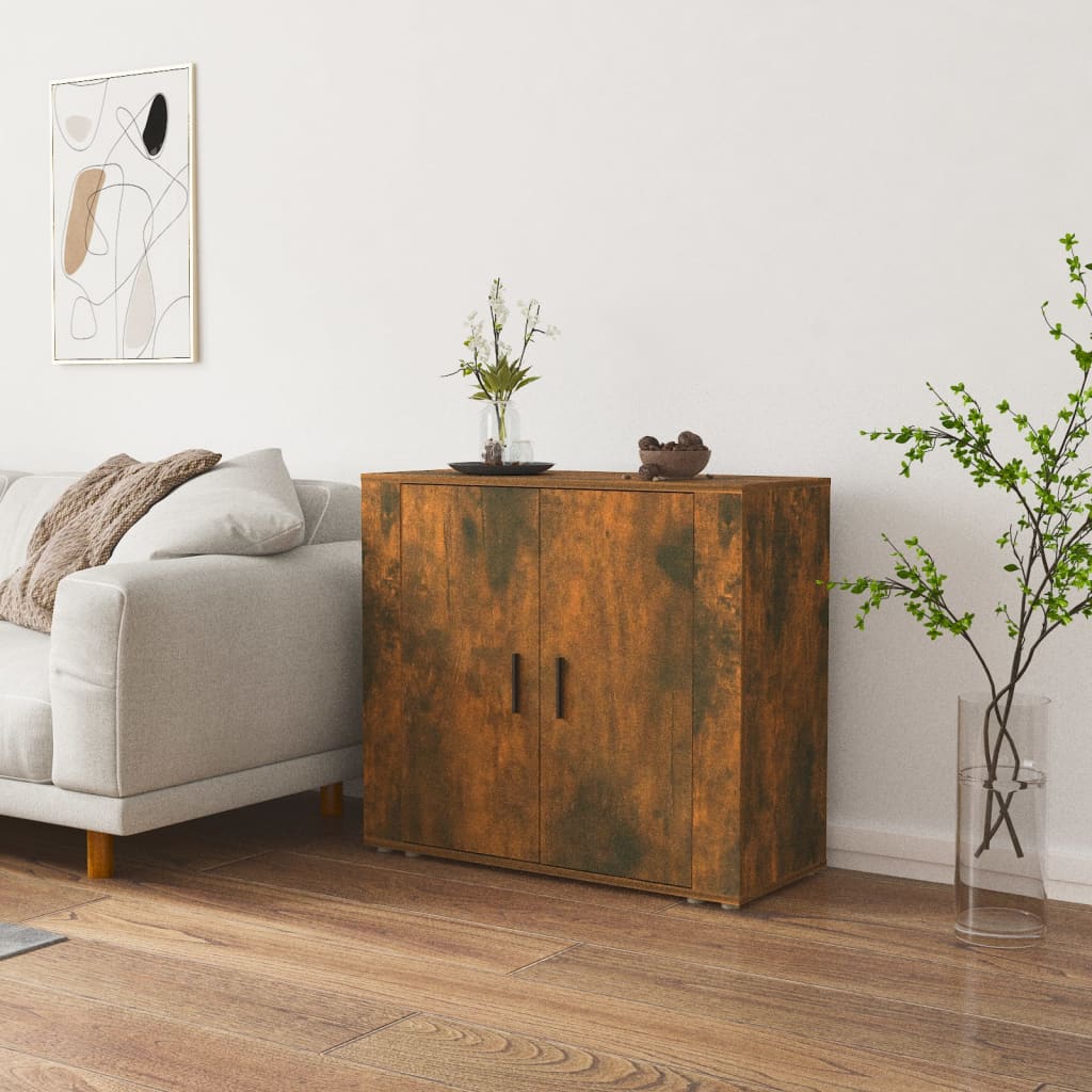 Skjenk røkt eik 80x33x70 cm konstruert tre vidaXL