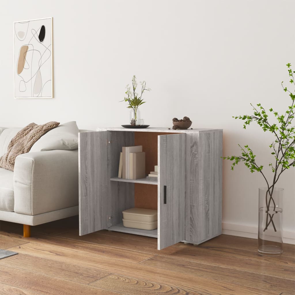 Skjenk grå sonoma 80x33x70 cm konstruert tre vidaXL