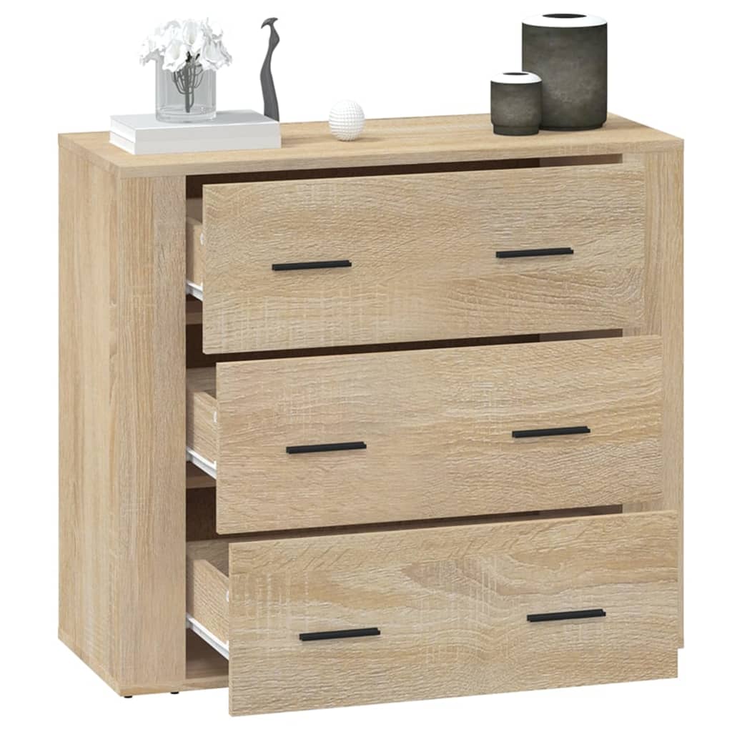 Skjenk sonoma eik 80x33x70 cm konstruert tre