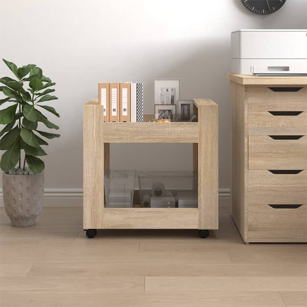 Tralle til skrivebord sonoma eik 60x45x60 cm konstruert tre