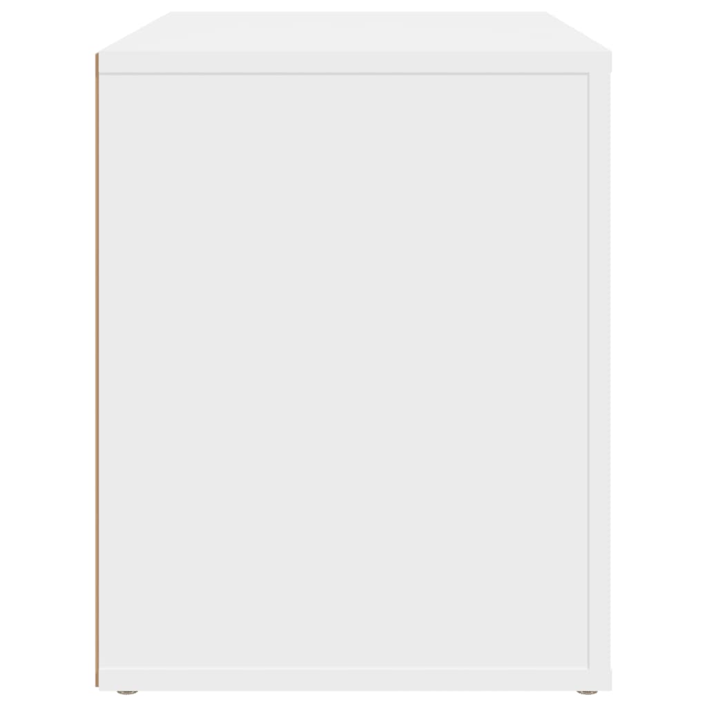 Nattbord hvit 60x36x45 cm konstruert tre