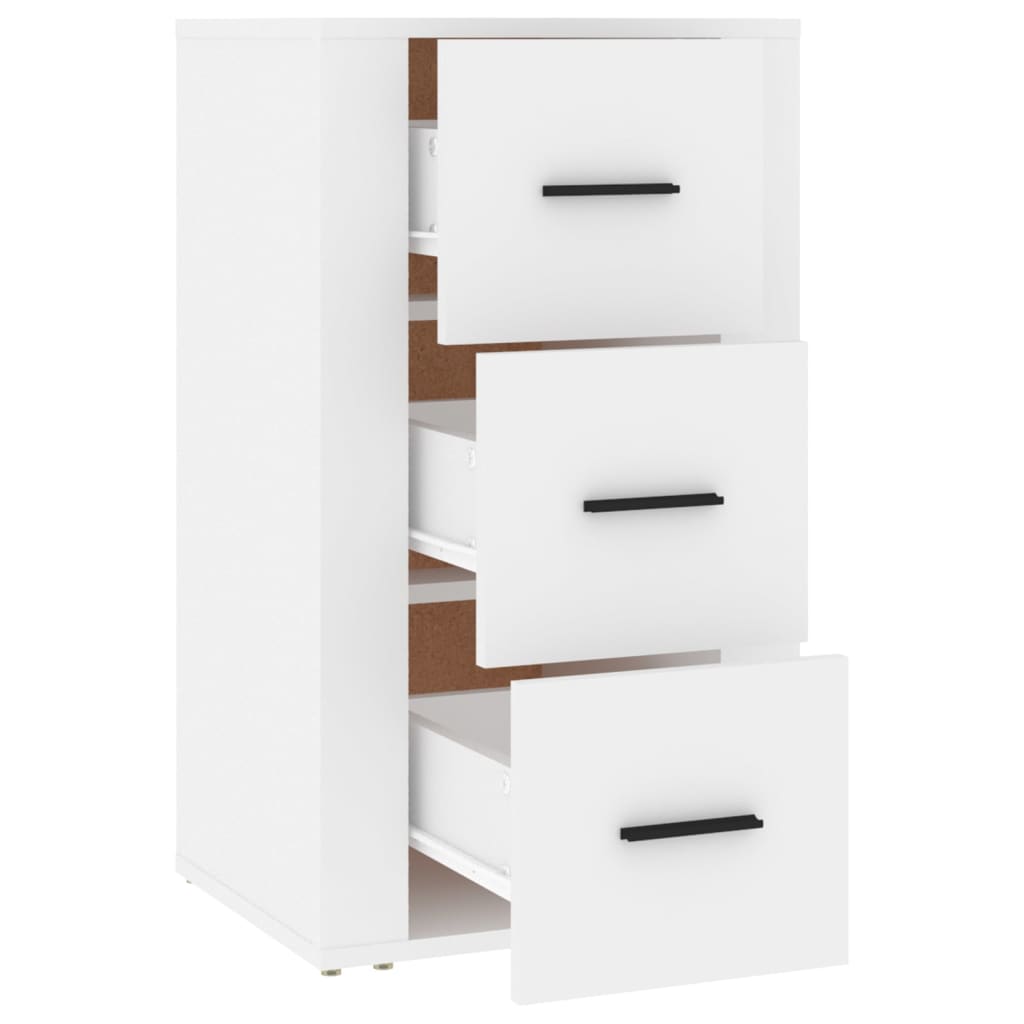 Skjenk hvit 40x33x70 cm konstruert tre