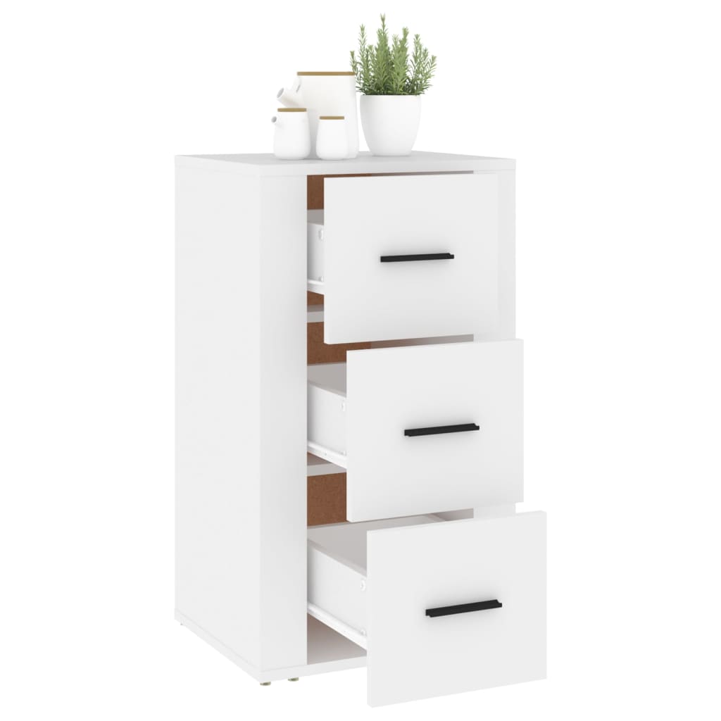Skjenk hvit 40x33x70 cm konstruert tre
