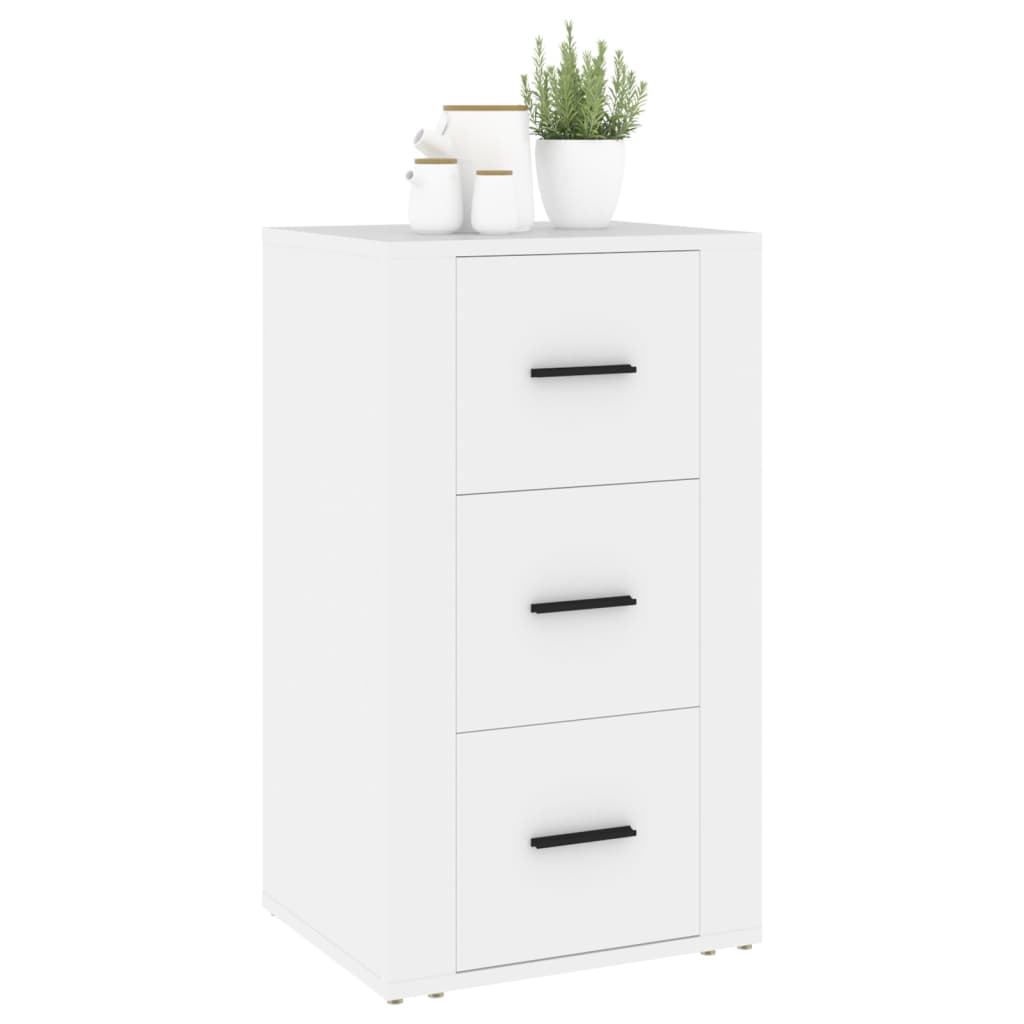 Skjenk hvit 40x33x70 cm konstruert tre
