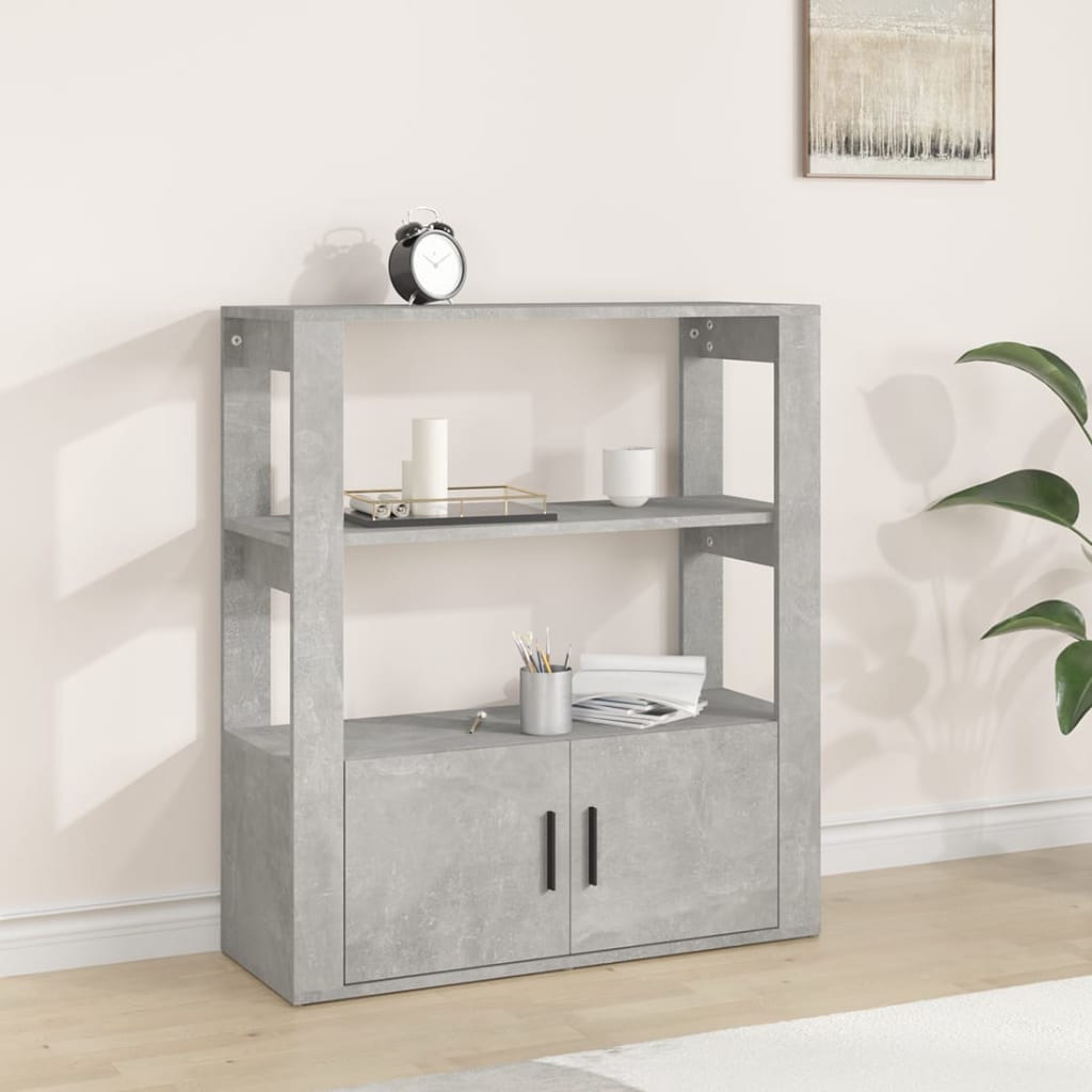 Skjenk betonggrå 80x30x90 cm konstruert tre