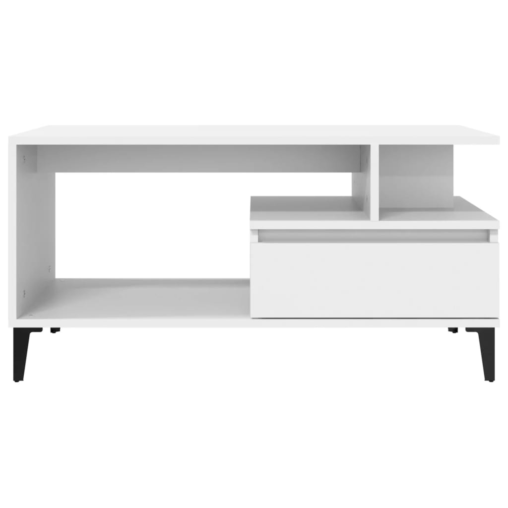 Salongbord hvit 90x49x45 cm konstruert tre vidaXL