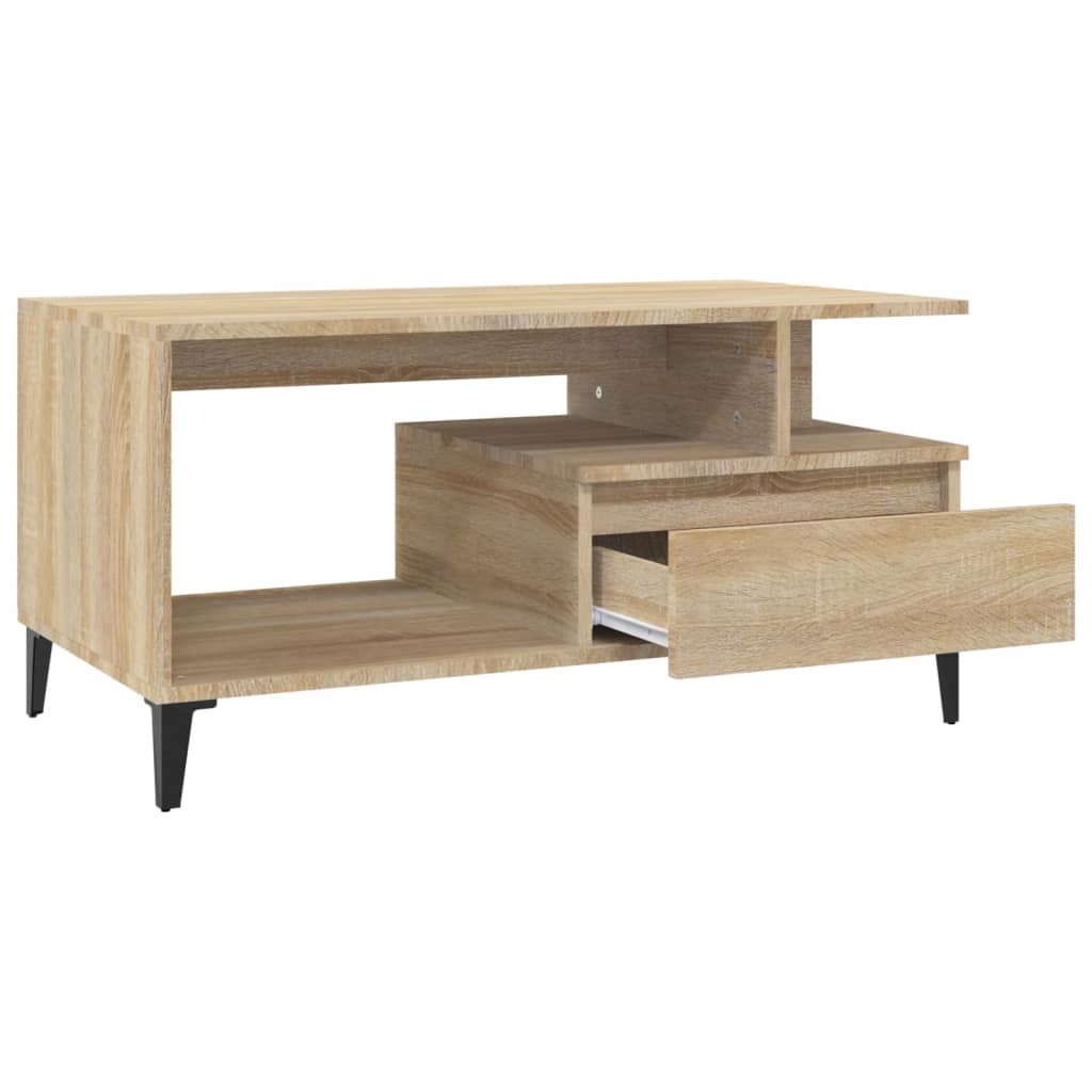 Salongbord sonoma eik 90x49x45 cm konstruert tre