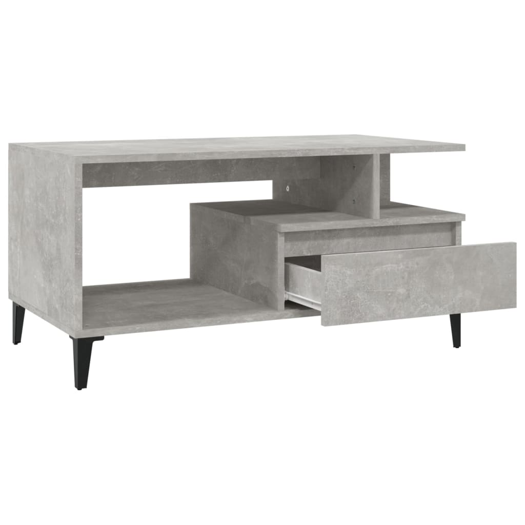 Salongbord betonggrå 90x49x45 cm konstruert tre
