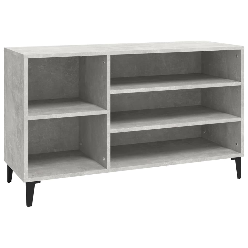 Skoskap betonggrå 102x36x60 cm konstruert tre