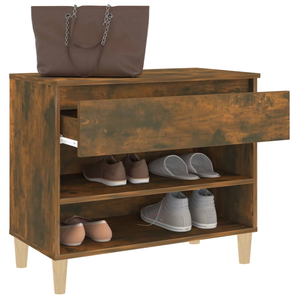 Skoskap røkt eik 70x36x60 cm konstruert tre