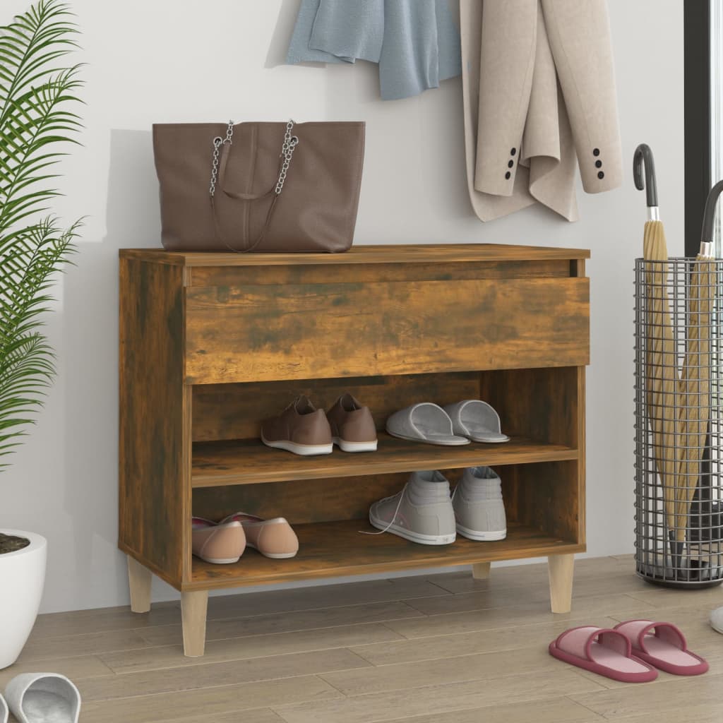 Skoskap røkt eik 70x36x60 cm konstruert tre