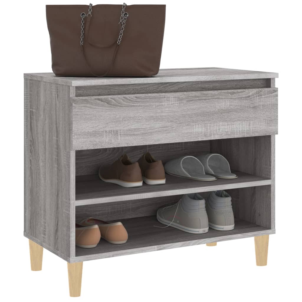 Skoskap grå sonoma 70x36x60 cm konstruert tre