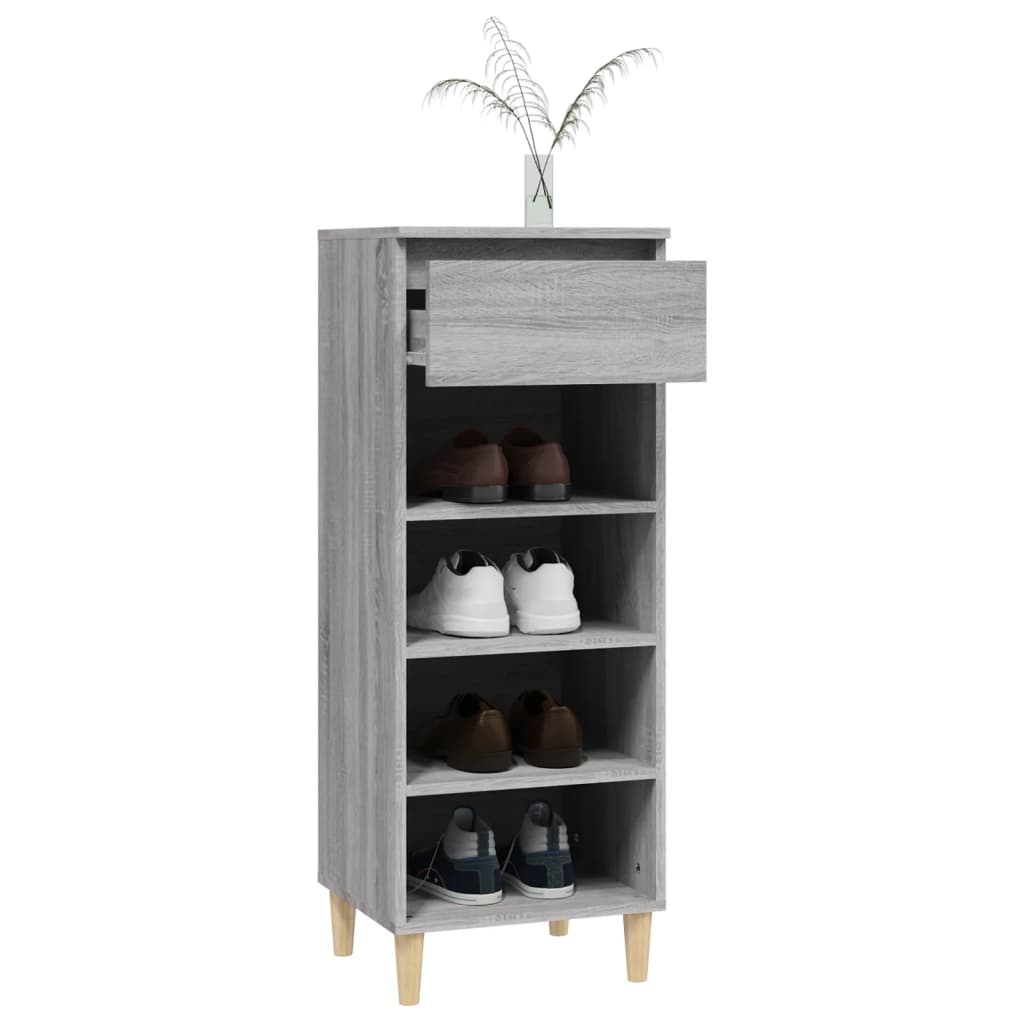 Skoskap grå sonoma 40x36x105 cm konstruert tre
