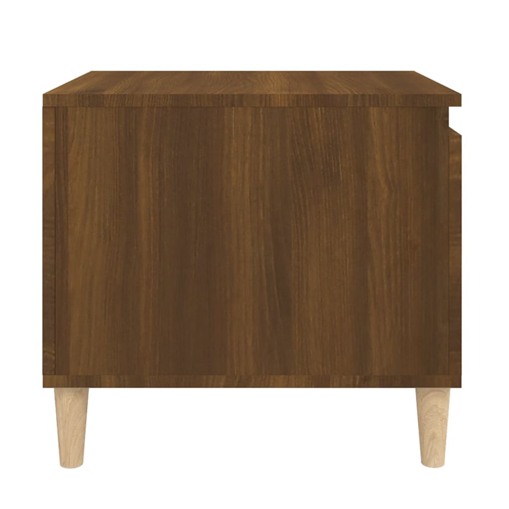 Salongbord brun eik 100x50x45 cm konstruert tre