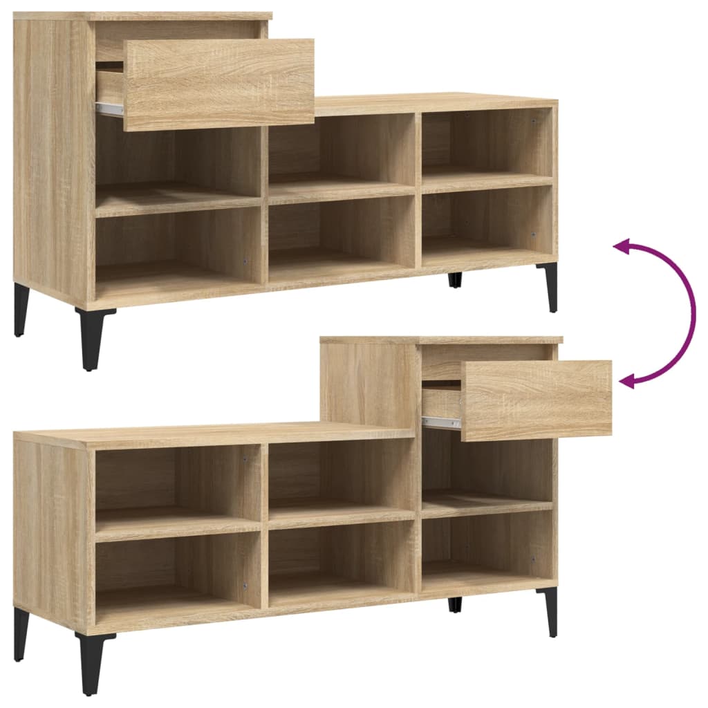 Skoskap sonoma eik 102x36x60 cm konstruert tre