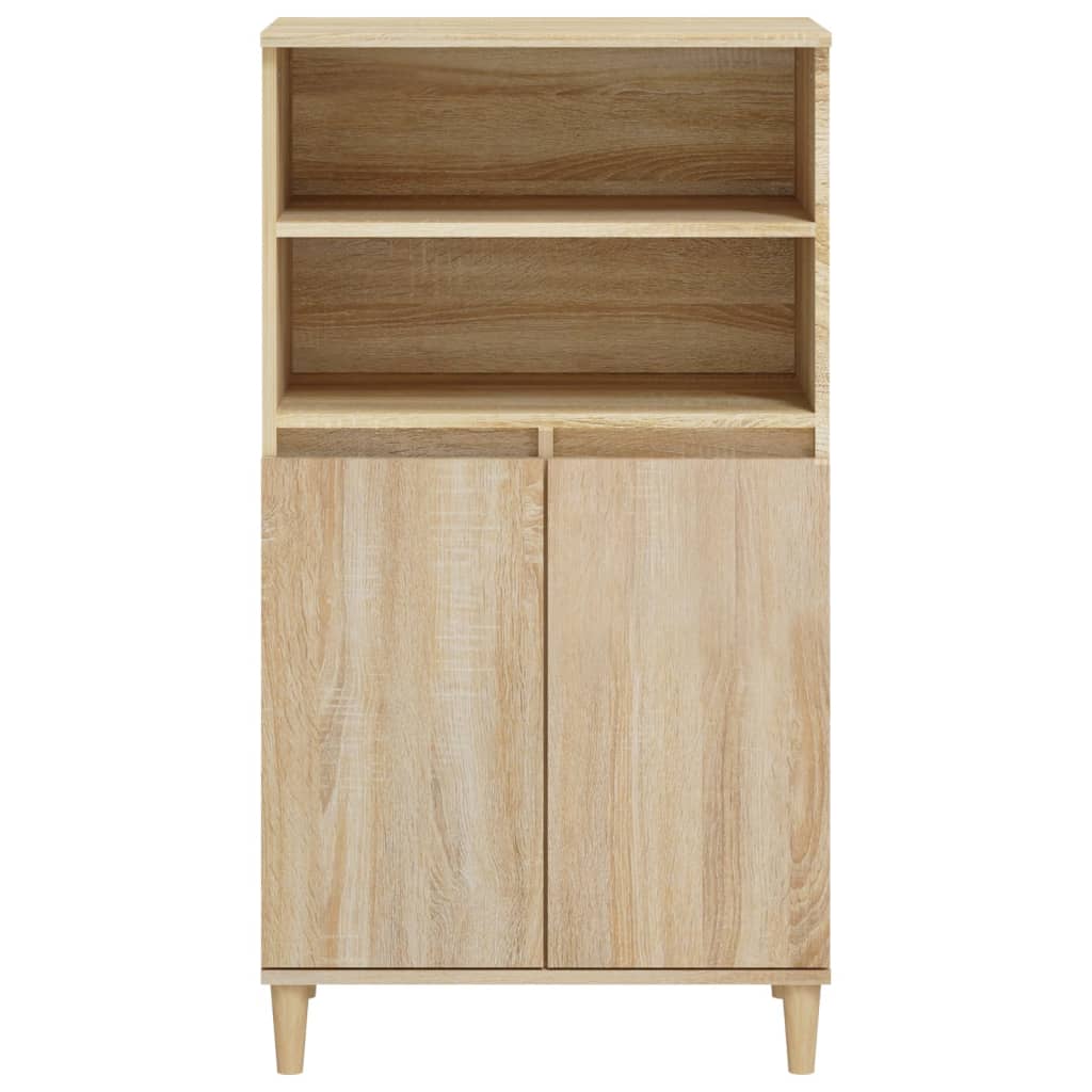 Highboard sonoma eik 60x36x110 cm konstruert tre