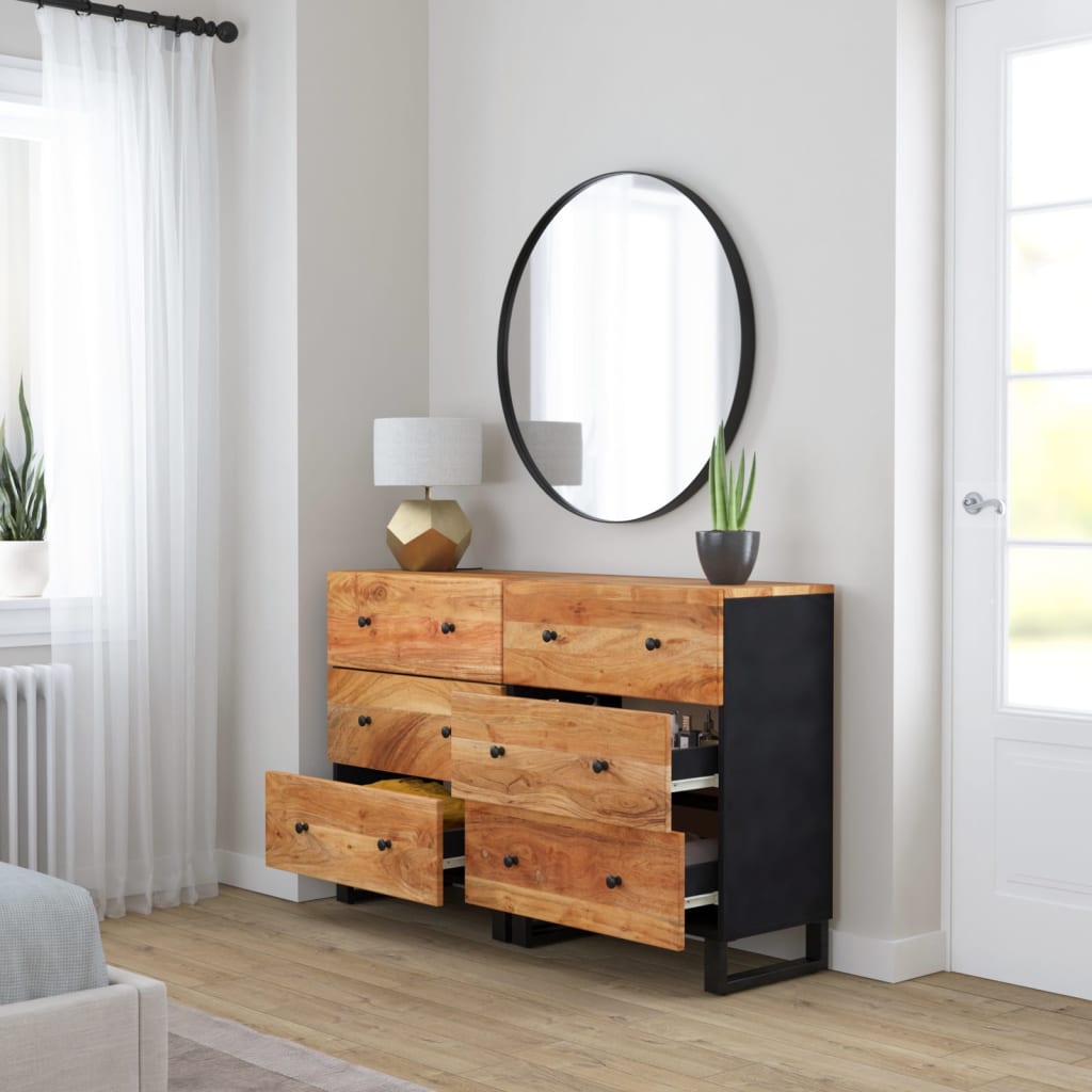 Skjenker 2 stk 60x33x75 cm heltre akasie