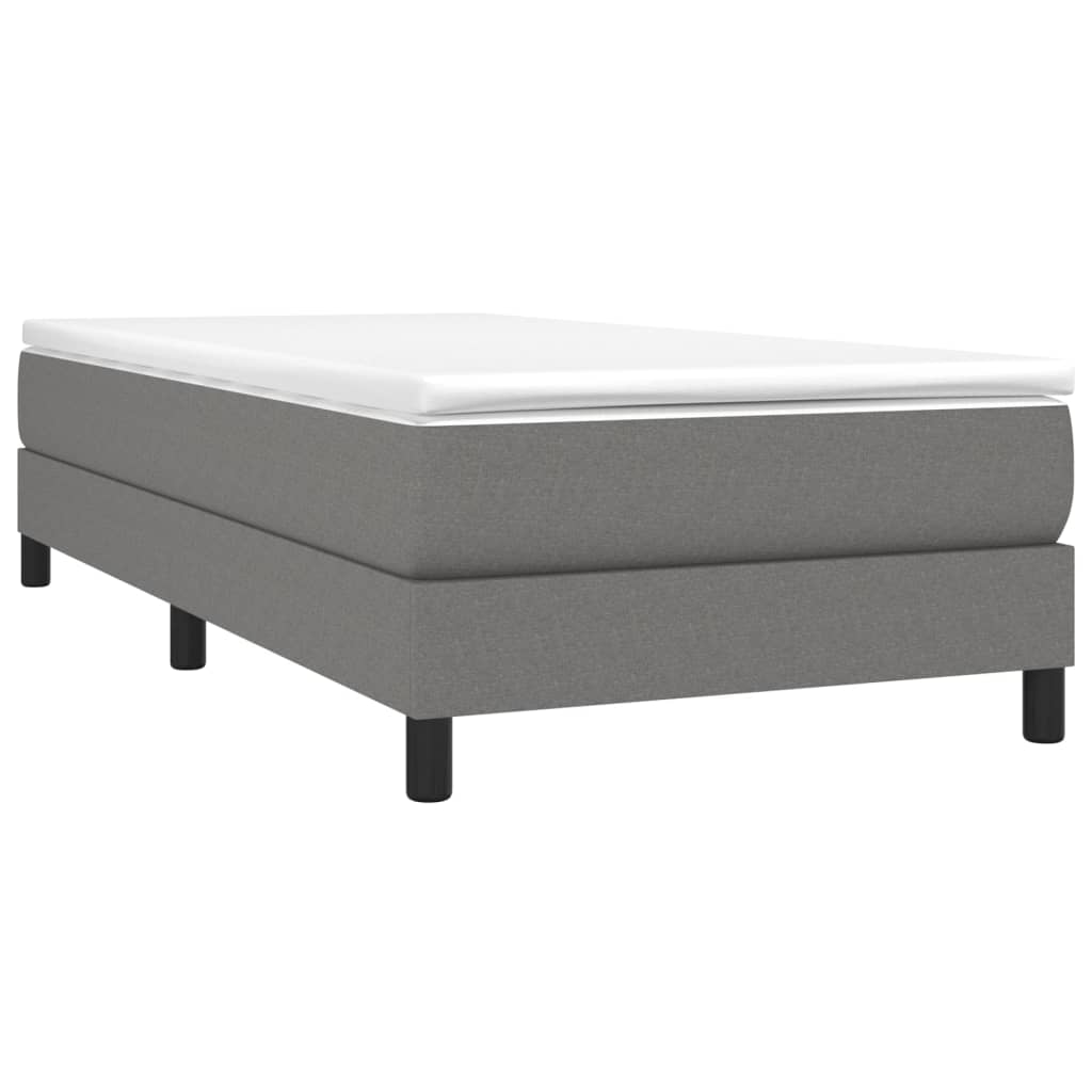 Boxspring-sengeramme mørkegrå 90x190 cm Single stoff