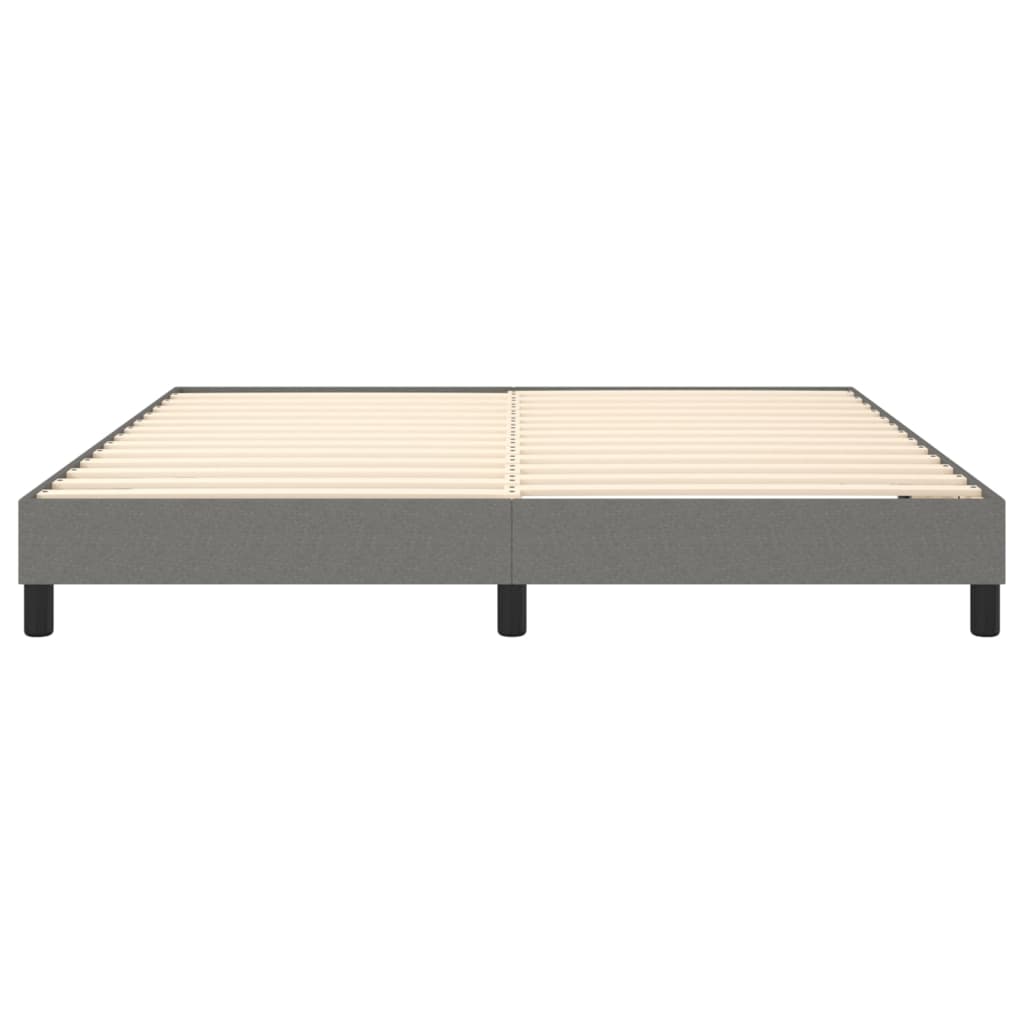 Boxspring-sengeramme mørkegrå 180x200 cm Super King stoff