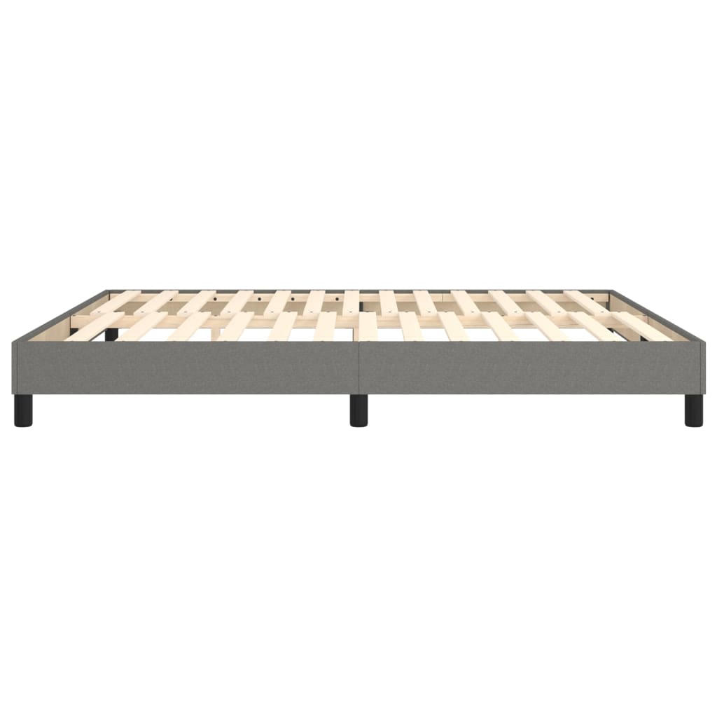 Boxspring-sengeramme mørkegrå 180x200 cm Super King stoff