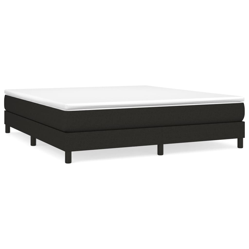 Boxspring-sengeramme boksfjær svart 180x200 cm Super King stoff
