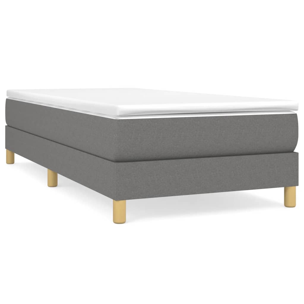 Boxspring-sengeramme mørkegrå 90x190 cm Single stoff
