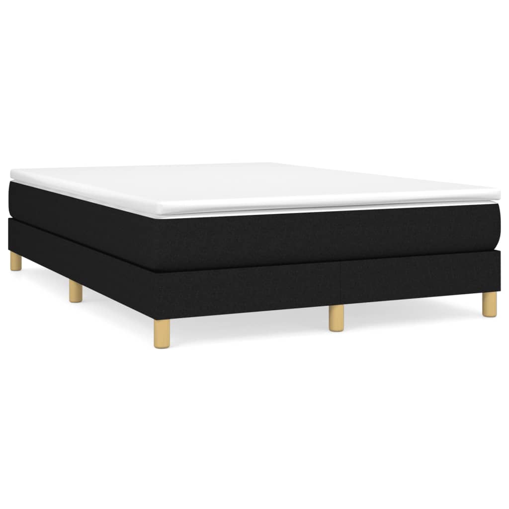 Boxspring-sengeramme svart 135x190 cm Double stoff
