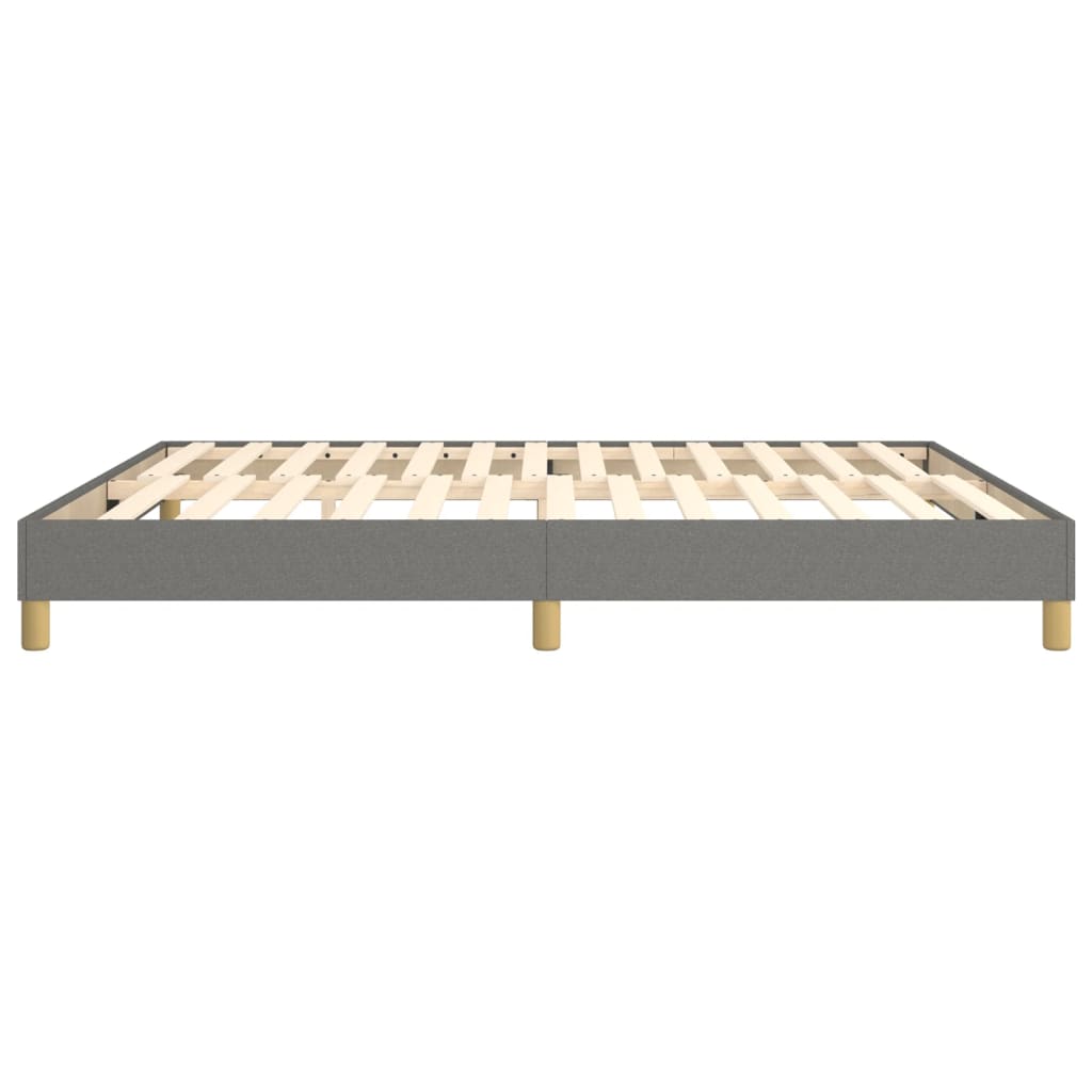 Boxspring-sengeramme mørkegrå 180x200 cm Super King stoff