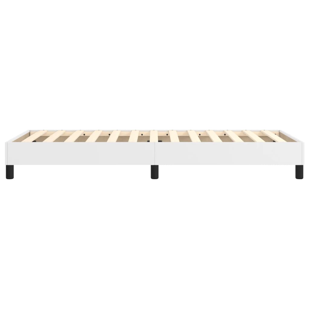 Boxspring-sengeramme hvit 90x190 cm Single kunstskinn
