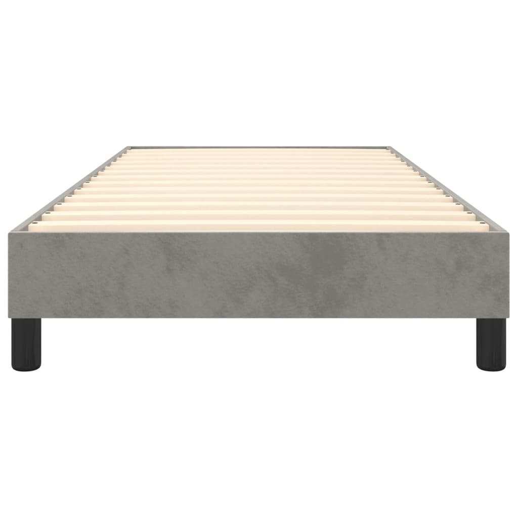 Boxspring-sengeramme hvit 90x190 cm Single fløyel