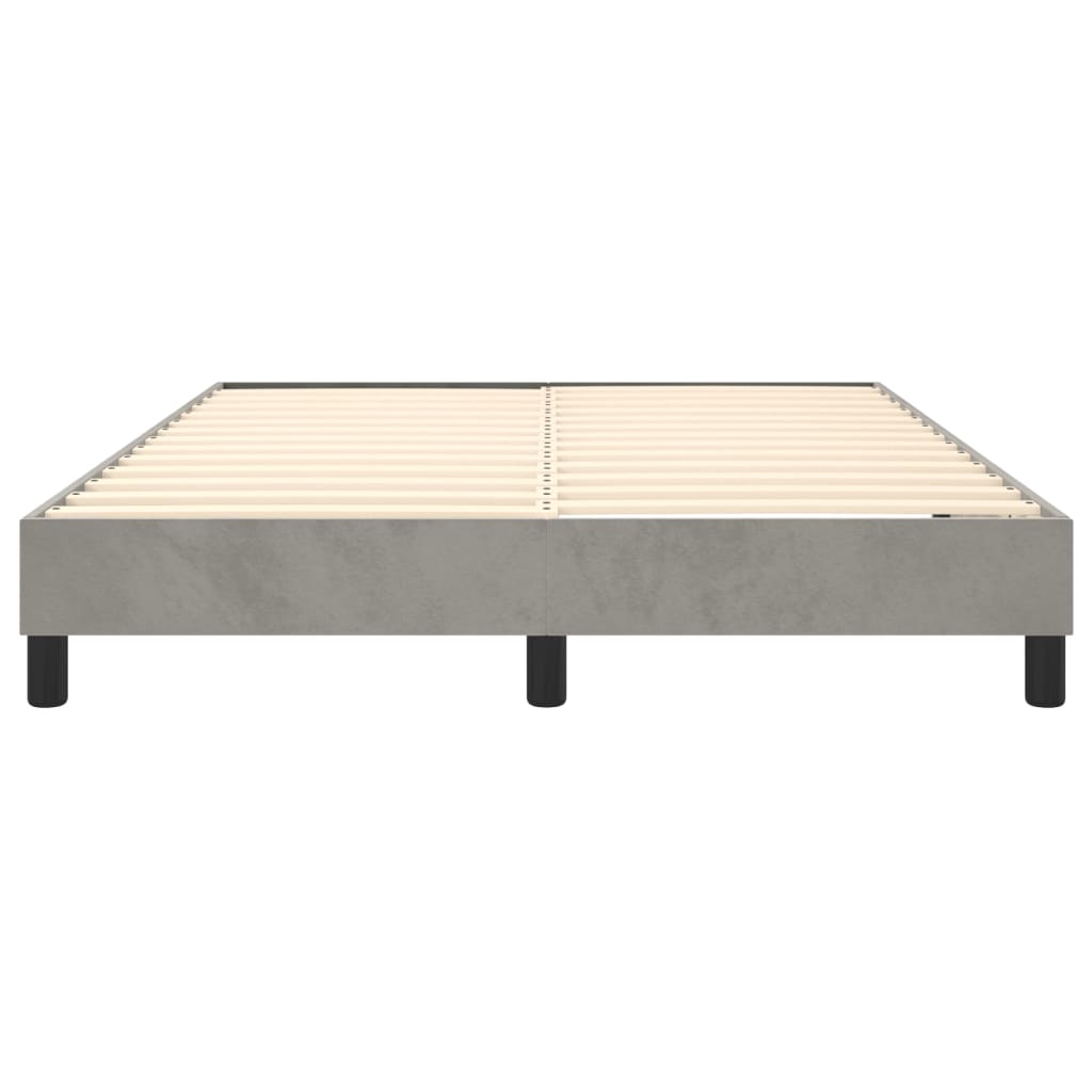 Boxspring-sengeramme lysegrå 135x190 cm Double fløyel