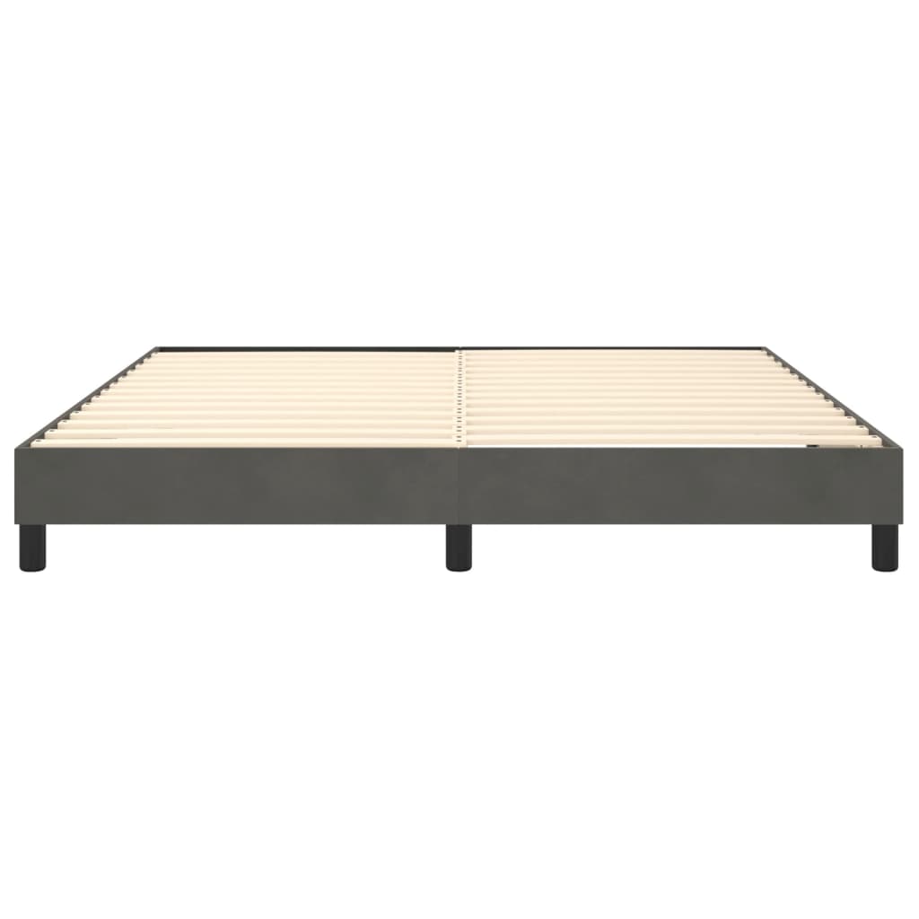 Boxspring-sengeramme mørkegrå 180x200 cm Super King fløyel