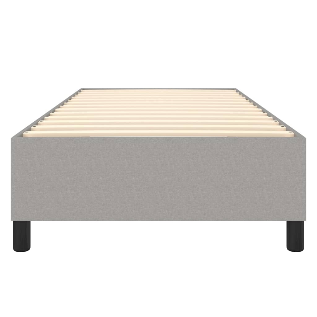 Boxspring-sengeramme lysegrå 90x190 cm Single stoff