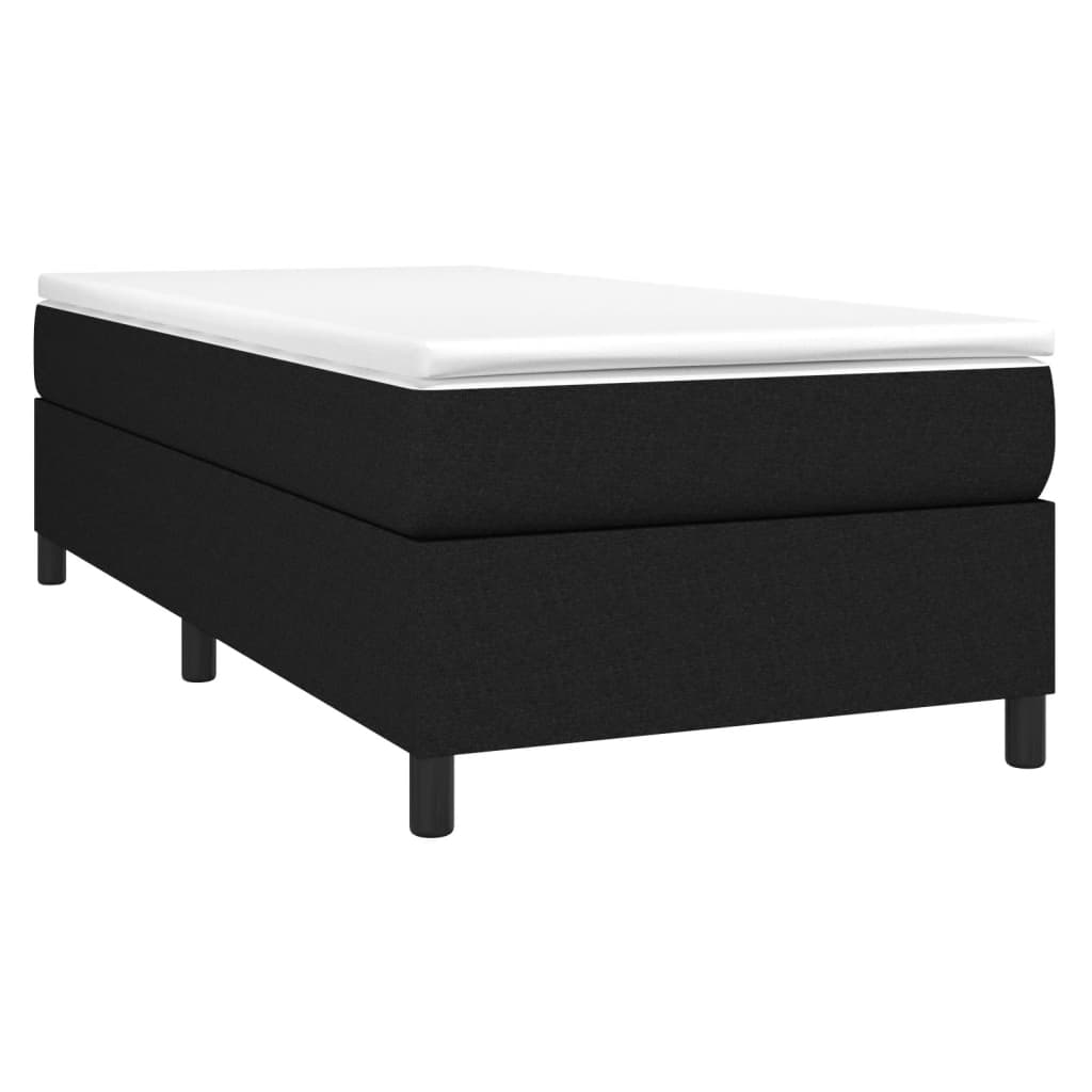 Boxspring-sengeramme svart 90x190 cm Single stoff