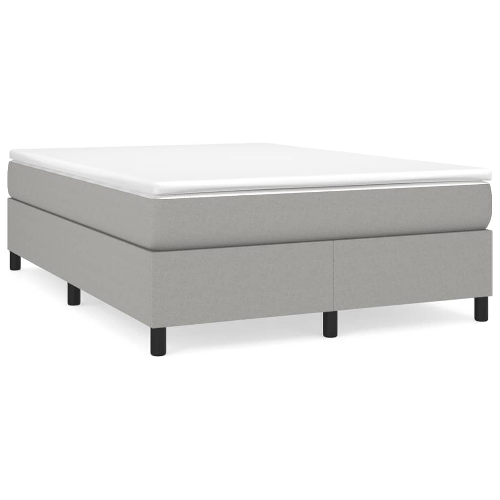 Boxspring-sengeramme lysegrå 135x190 cm Double stoff