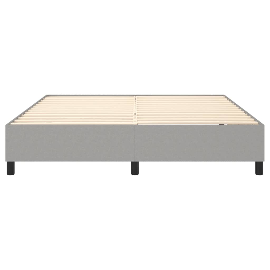 Boxspring-sengeramme lysegrå 180x200 cm Super King stoff
