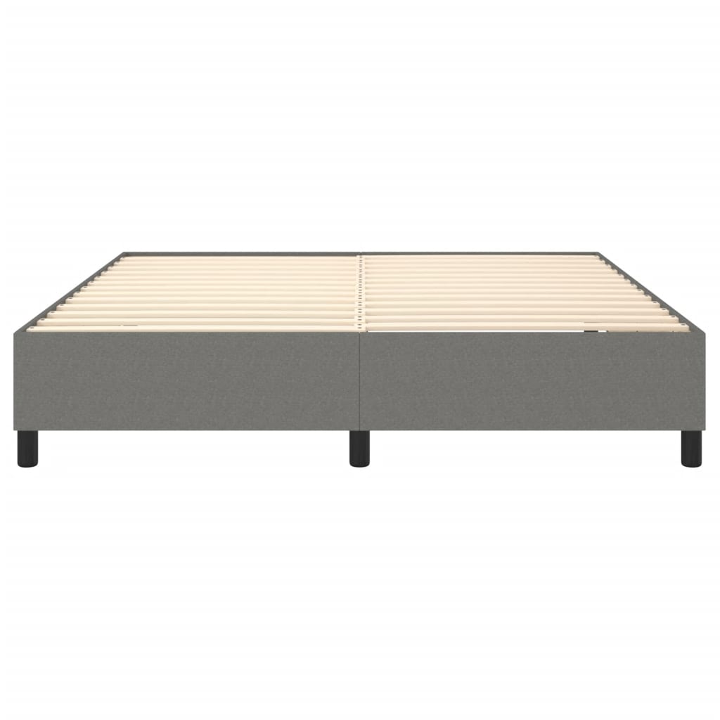 Boxspring-sengeramme mørkegrå 180x200 cm Super King stoff
