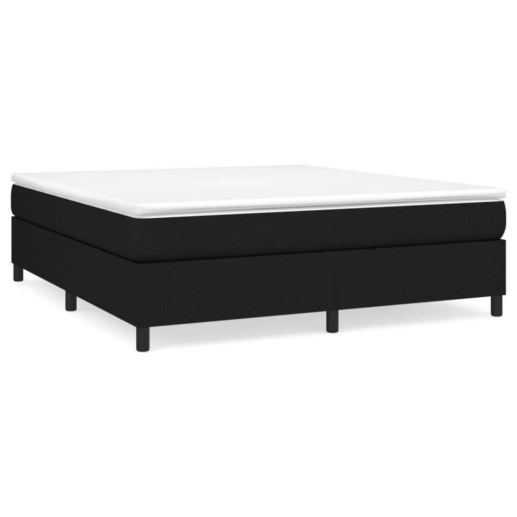 Boxspring-sengeramme boksfjær svart 180x200 cm Super King stoff
