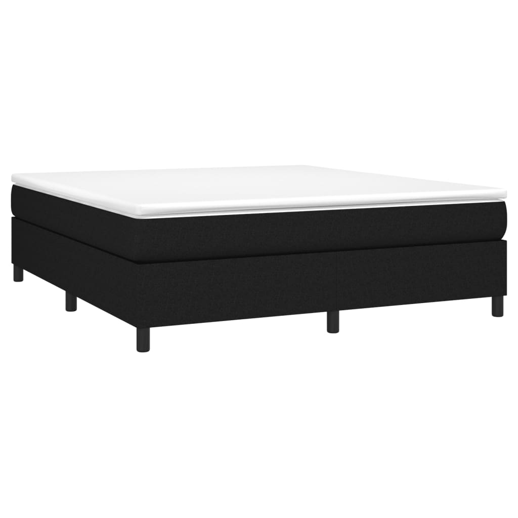 Boxspring-sengeramme boksfjær svart 180x200 cm Super King stoff