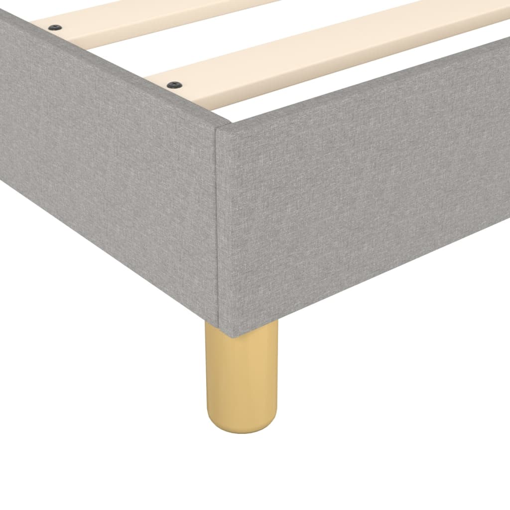 Boxspring-sengeramme lysegrå 90x190 cm Single stoff