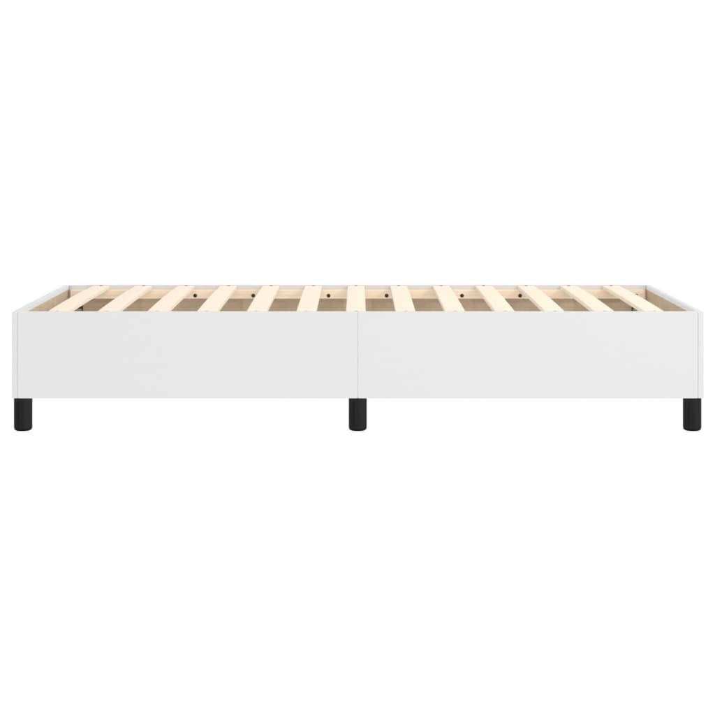 Boxspring-sengeramme hvit 90x190 cm Single kunstskinn